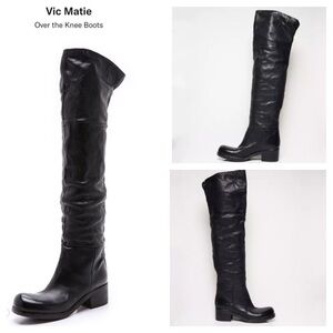 VIC MATIE
Leather Boots
Women's Over the Knee black Size 36 US 6 made in Italy